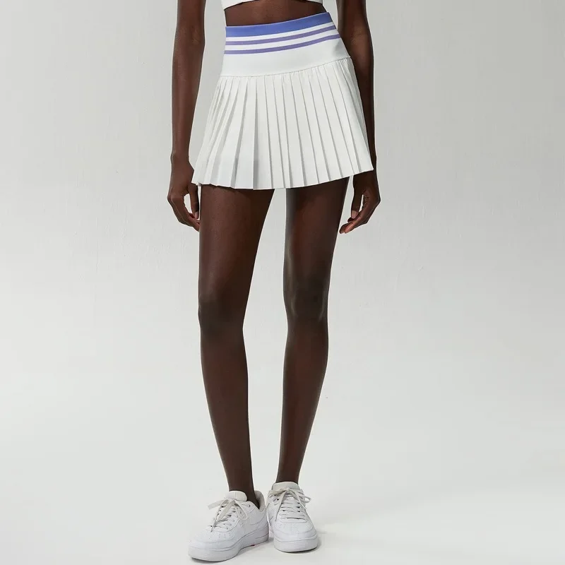 Pleated Tennis Skirt with Shorts and Pocket Women Badminton Yoga Golf Skort Summer Outdoor Gym Wear Running Workout Suit