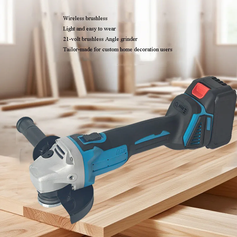8500RPM Efficient Angle Grinder High Speed High-temperature Resistant Grinder Carpenter Polishing Cutting Brushless Power Tool