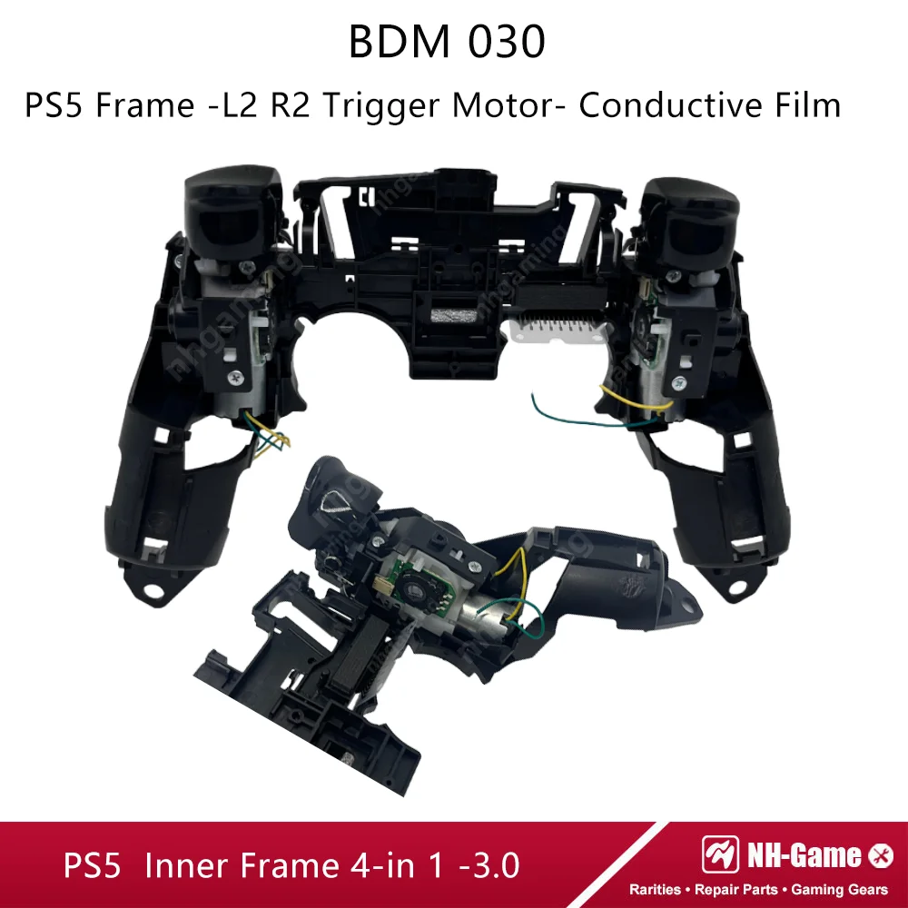 Replacement For PS5 Controller BDM-030 Inner Middle Frame AdaptiveTrigger Button L2 R2 Support Bracket Conductive Film