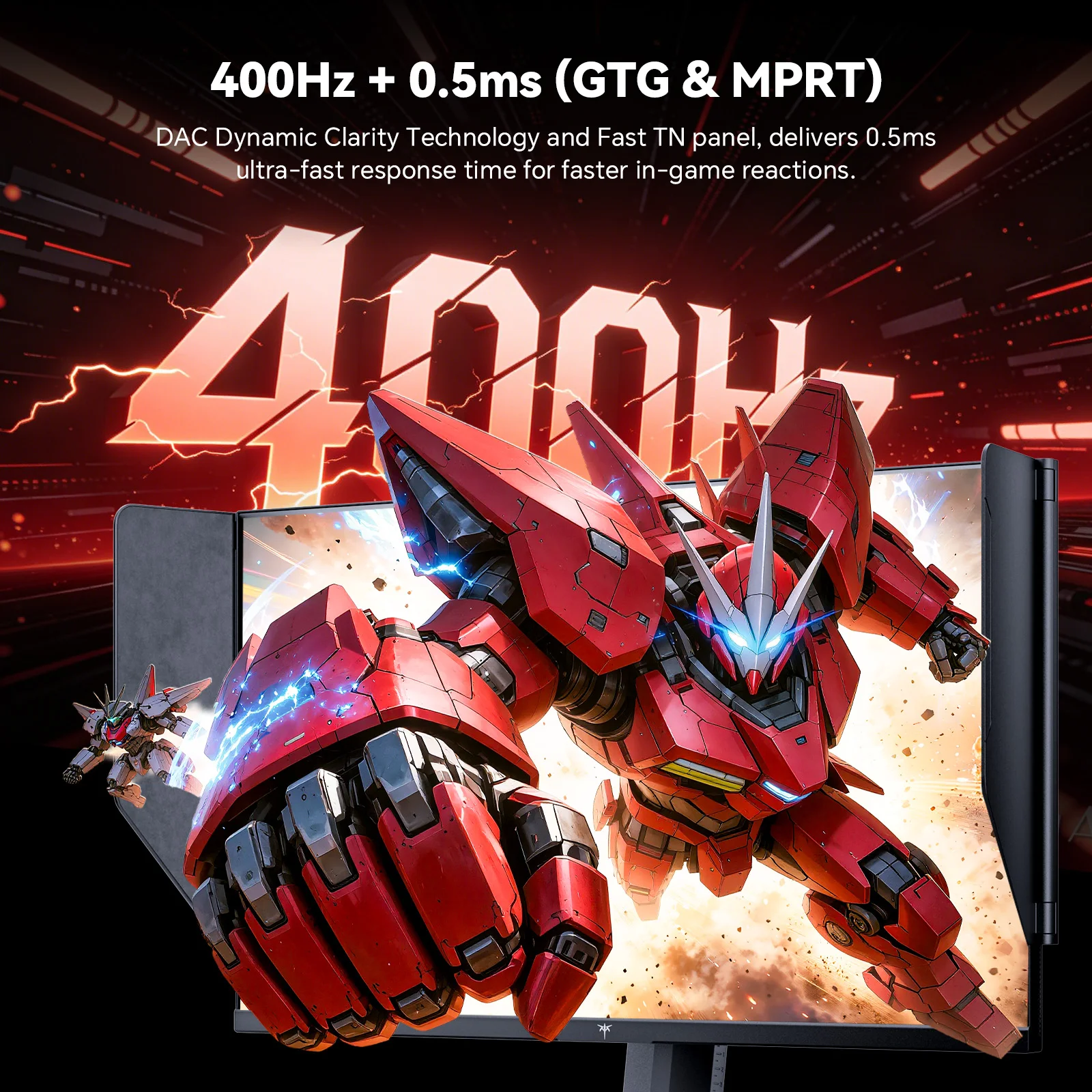 KTC 25M1 400Hz Gaming Monitor 240Hz, FHD 24.1 inch Fast TN Monitor with Shielding Hood, 0.5ms GTG, Adaptive Sync