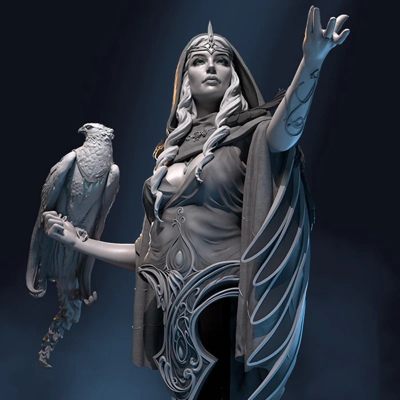 1/10 レジン製半身ポートレートフィギュア キャラクター未塗装モデルキット ナイチンゲールの女神 未組立・未塗装 GK