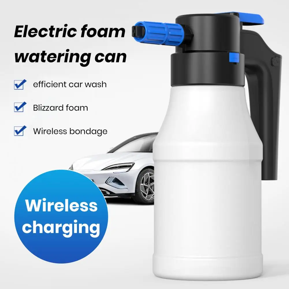 One-touch Operation Foam Sprayer High Pressure Electric Foam Sprayer for Car Wash with Wide-angle Spray Nozzle 1.5l Capacity