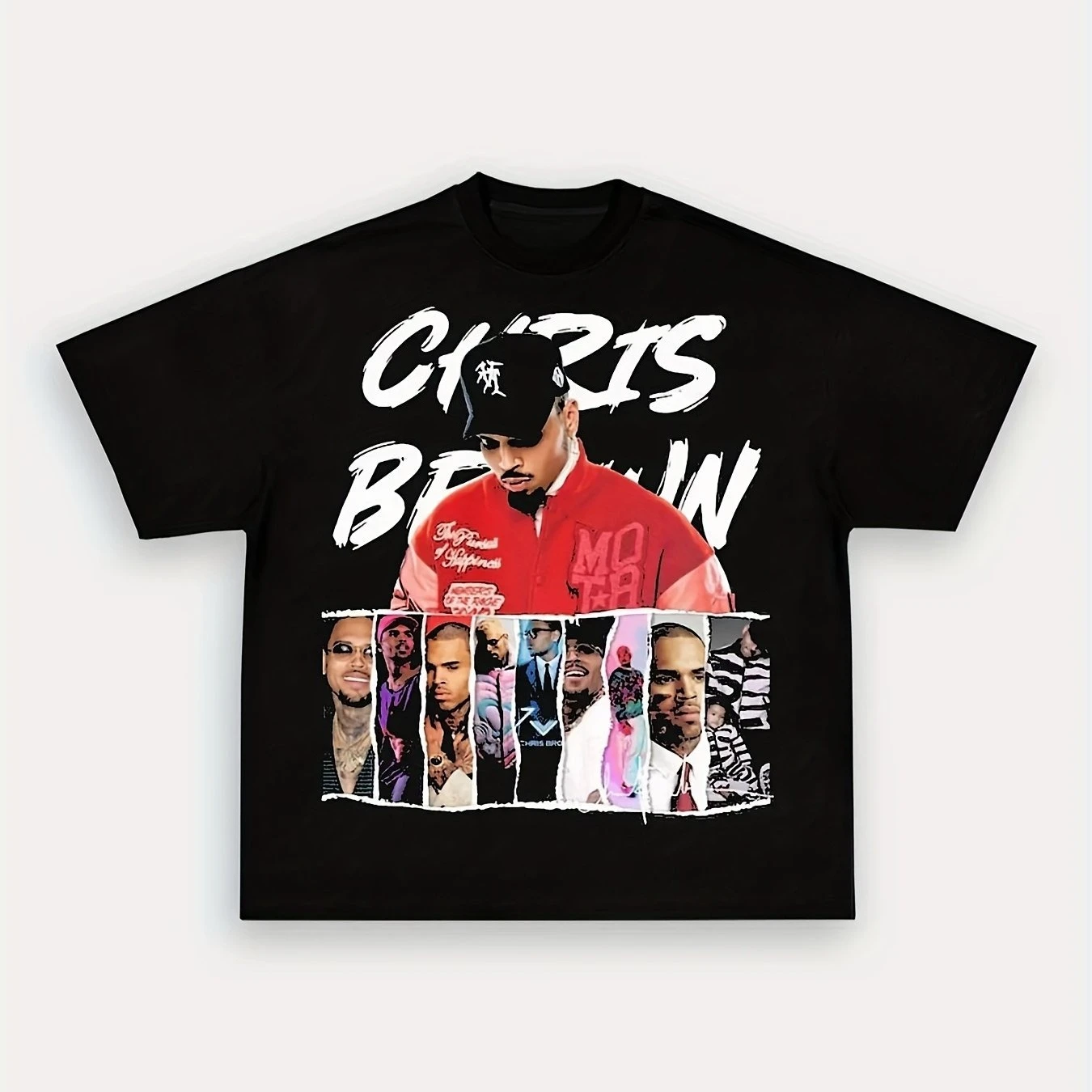 

Chris 2025 Concert Short-sleeved Printed T-shirt Y2K Summer Retro High-quality Men's and Women's Cotton T-shirt