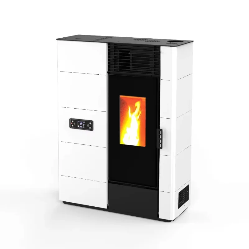 

KM1203D 12KW Modern Slim Design Multi-room Use Pellet Heater Quiet And Efficient Wood Pellet Stove With Full Glass Screen Door