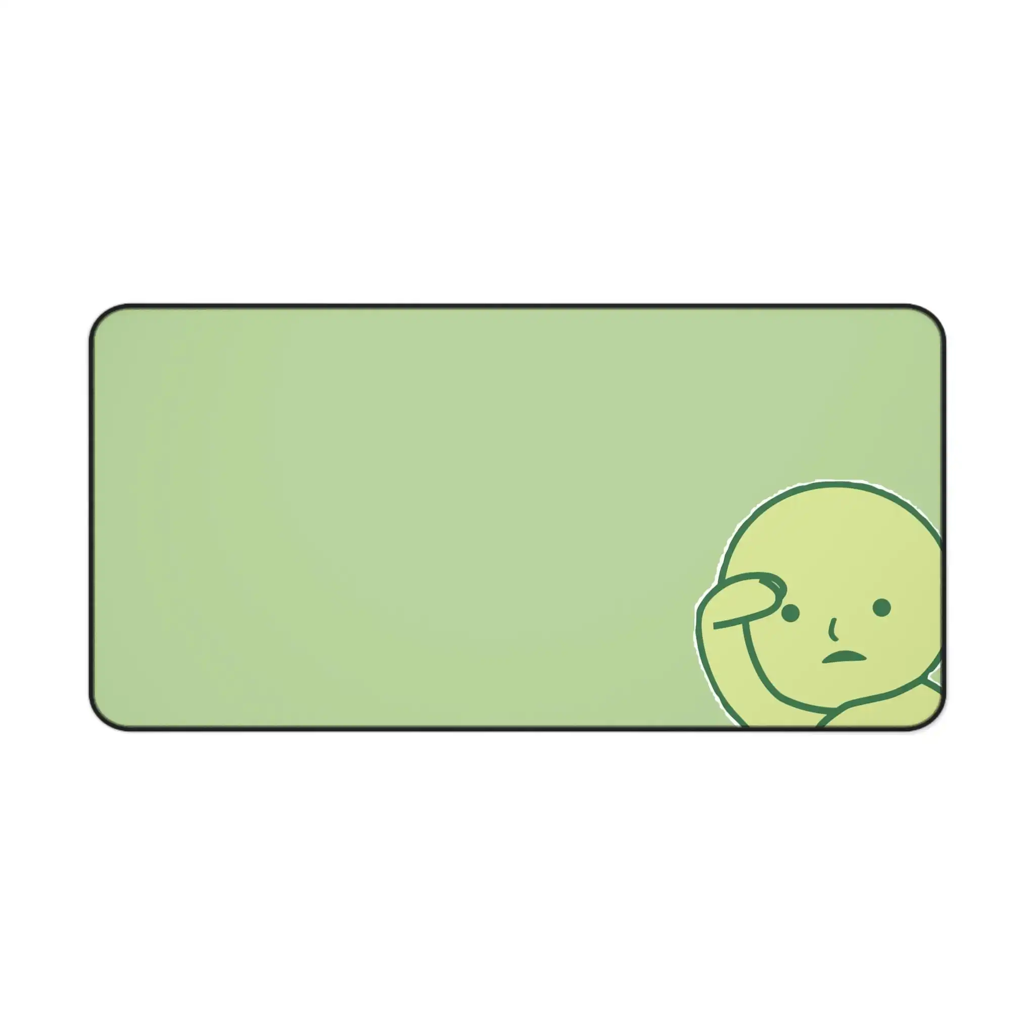 Tapete de mesa bonito verde, tapete de mesa de arte da vida selvagem, tapete de mouse de urso aquarela caprichoso, tapete estético de decoração de escritório bonito