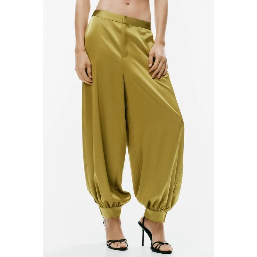 Early Autumn New Women's Fashion Casual Lantern Pants ZR Style Versatile Quality Polyester Fiber Non-Shrinkage Ladies Trousers