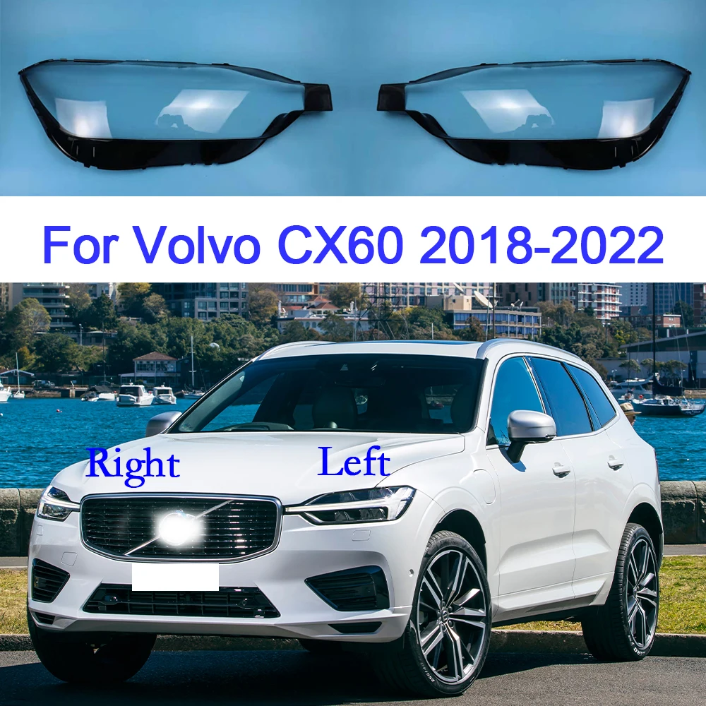 

Car Headlight Cover For Volvo XC60 2018-2022 Car Parts Transparent Headlamp Shell PVC Replacement Lens Cover Auto Accessoires