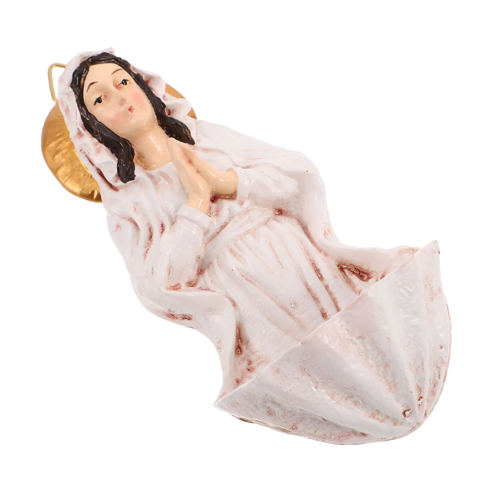 Holy Water Font Resin Virgin Hanging Catholic Holy Water Holder Church Entrance Religious Decor Baptism