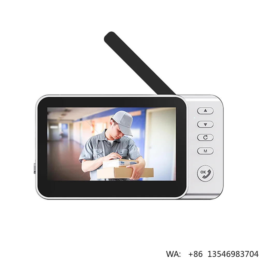 Home Security 4.3 Inch Screen Battery Smart Gate Camera Video Door Bell Apartments Building Doorbell Camera with Monitor