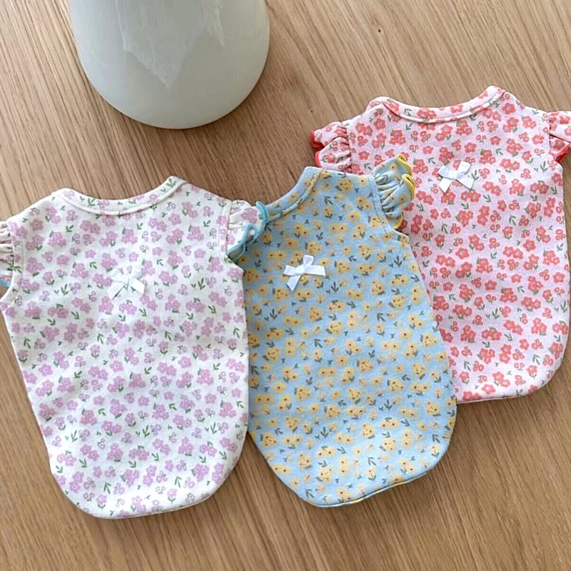 Fashion Puppy Dog Clothes Summer Thin Flowers Dogs Clothing For Small Dogs Dogs Clothes Dog T-shirt Teddy Schnauzer Yorkshire