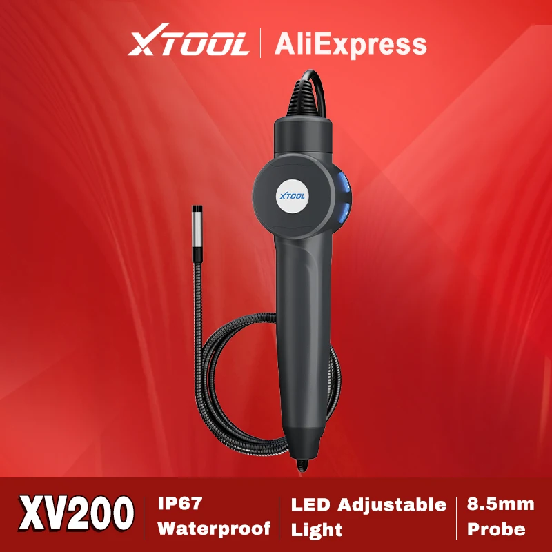 XTOOL XV200 Endoscope Camer Waterproof 8.5mm HD Micro 8 LED Compatitable D9S IP900S IP919PRO A80 Car Inspection Borescope