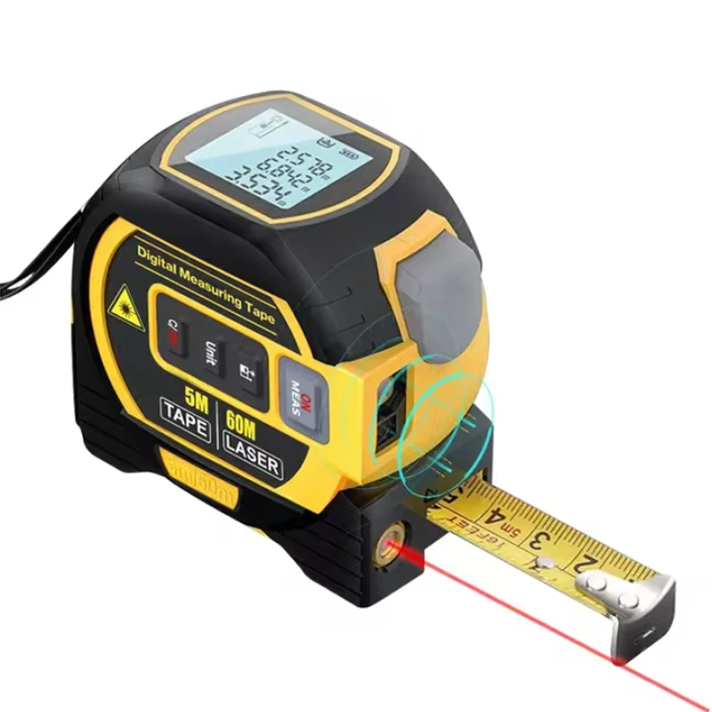 3-in-1 Laser-Entfernungsmesser mit LCD-Display und Hintergrundbeleuchtung, Entfernungsmesser für Bauarbeiten, Weihnachtsgeschenk – Detail 8