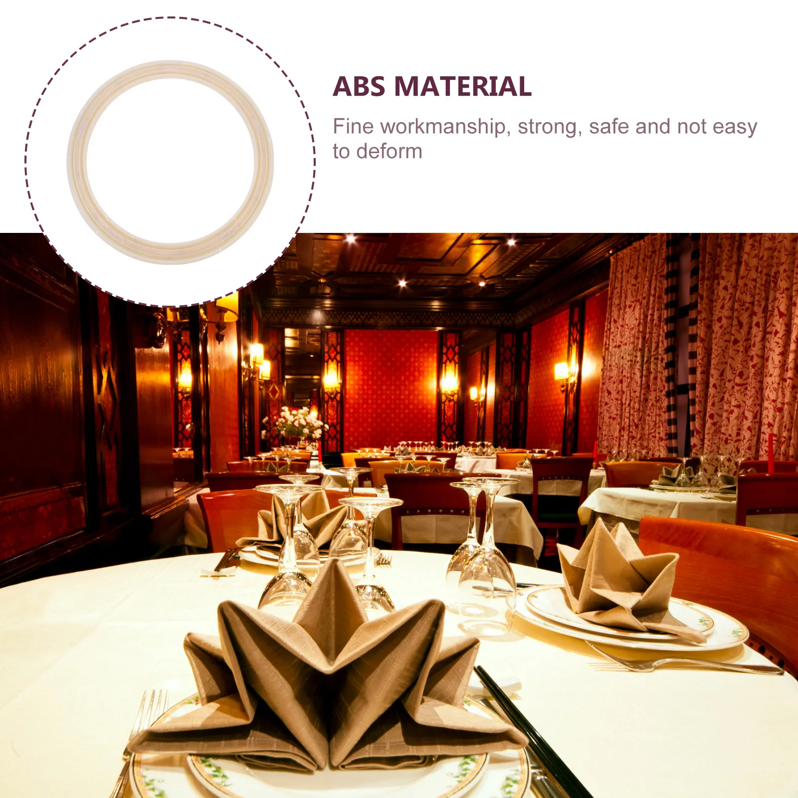 

Round Turntable Base Premium Abs 360 Degree Rotating Bearing Swivel Plate For Dining Table Restaurant Kitchen Banquet