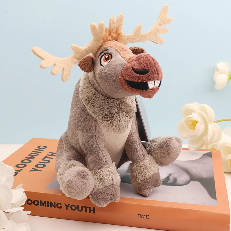 Brinquedos de pelúcia frozen sven, 18cm, figuras fofas de desenhos animados, bonecos de pelúcia macios, presentes de aniversário para crianças, decoração de casa
