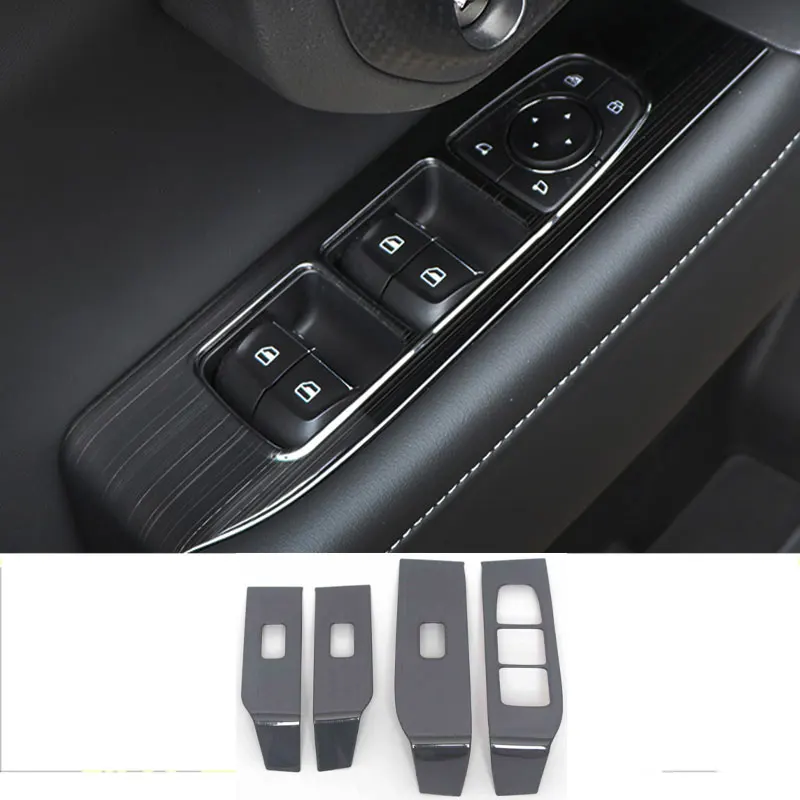 Car Window Lifter Switch Control Trims for Great Wall GWM Haval Dargo 2023 2024 2025 2th PHEV Carbon Fiber Accessories Auto Kit