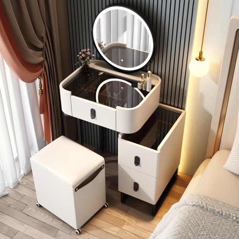 Bedroom Wooden Makeup Table Filing Small Luxury Drawers Cosmetics Dressing Table Beauty Stool Comoda Pra Quarto Room Furniture