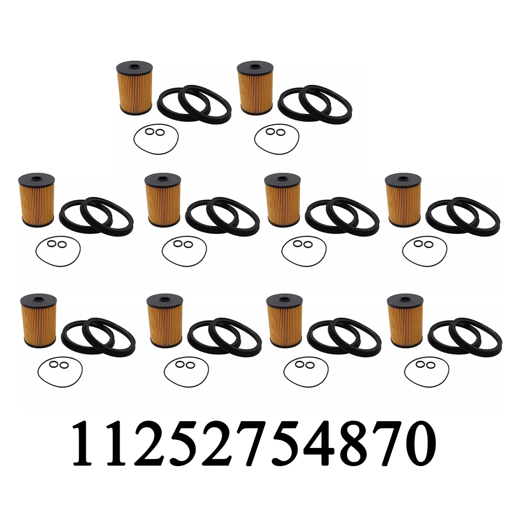 10Pcs Fuel Filter with Seals Kit For BMW MINI Cooper R55 R56 R57 R58 1.6L 2.0L 2007-2015 11252754870 Fuel Filters Accessories