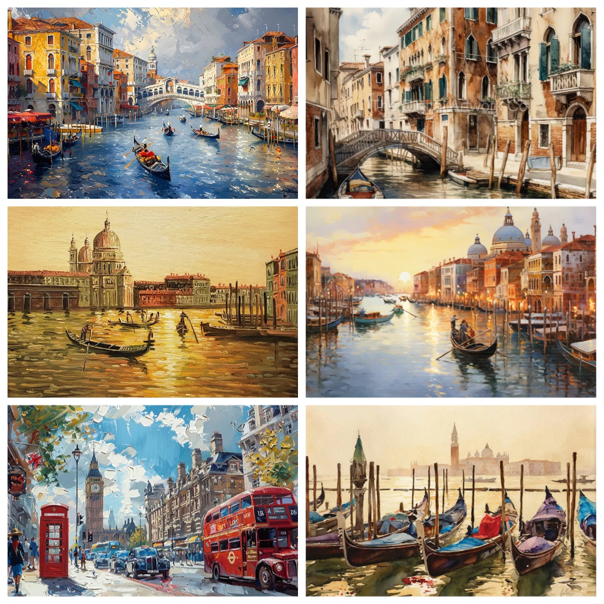 

Jigsaw Puzzle 1000 Pieces River Poster Oil Painting Watercolor Puzzle Home Decor for Adults Game Family Fun Puzzles Educational