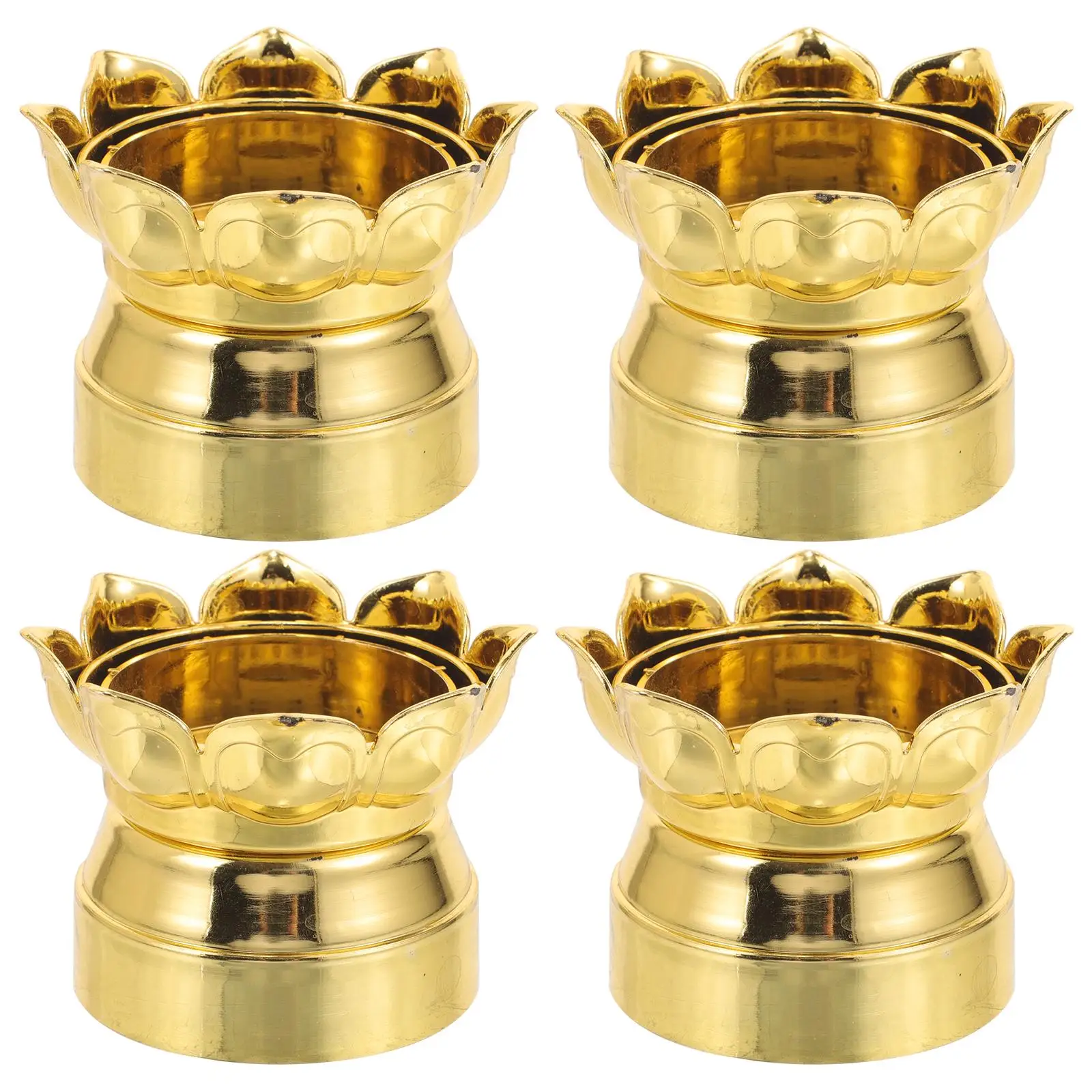 

4 Pcs Lotus C lesticks Tea Wax Lamp St Buddhist C le St Altar Home Decor Gifts C lestick Holder