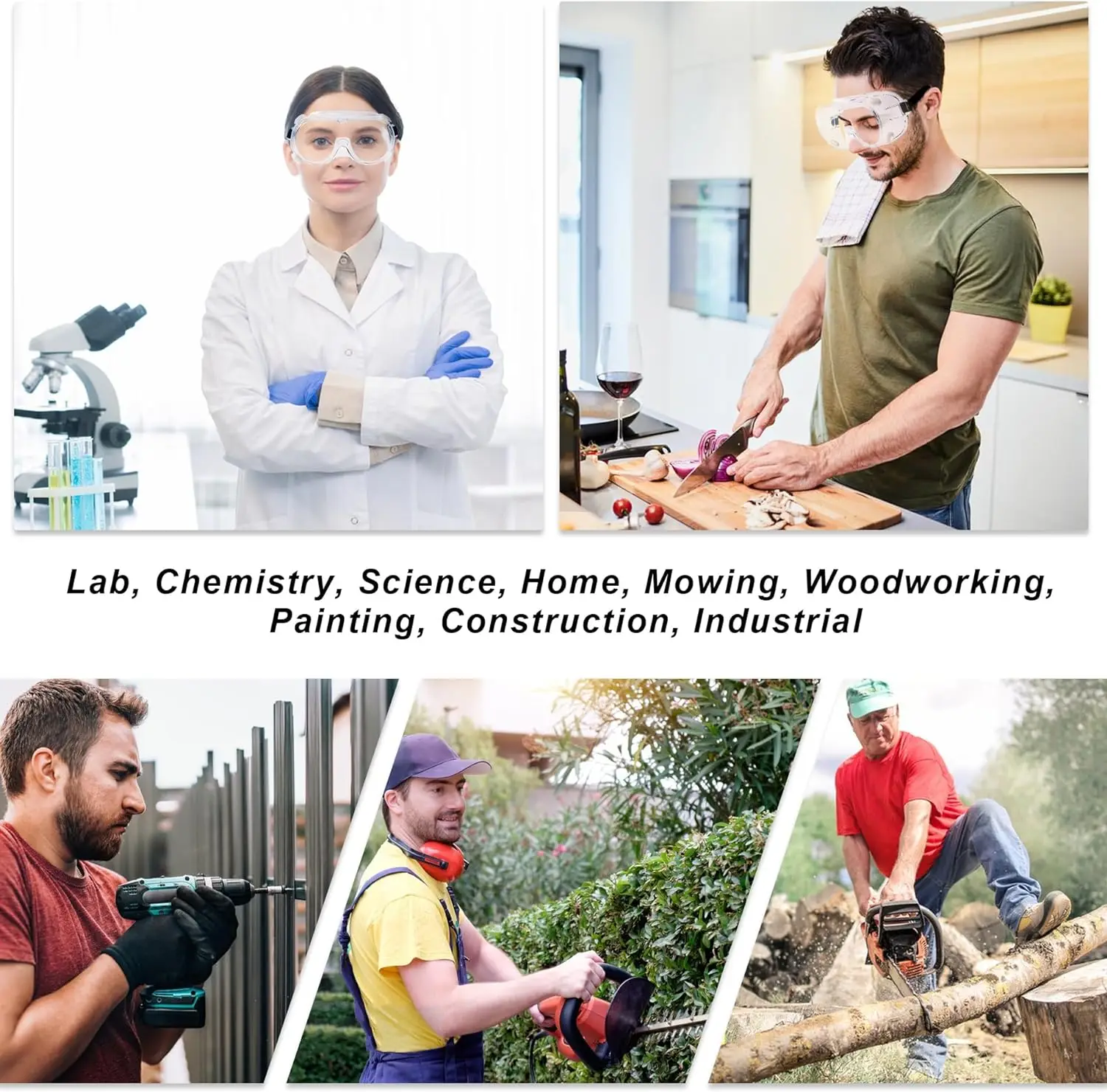 Safety Goggles Lab Anti-Fog Glasses Eye Protection Goggles For Science Lab Class For Women Men Transparent Protect Eyewear