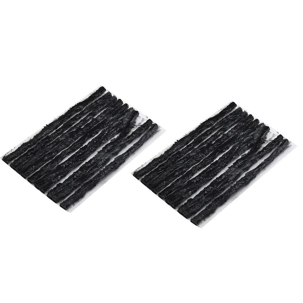 For Bike Car Tyre Seal Strip Kit Motorcycle Puncture 3.5mm Black Recovery Replacement Rubber 0.1inch Practical