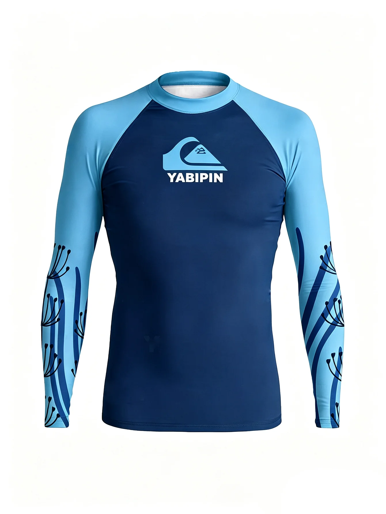 Pure Surf Men‘s Surf Shirt Long Sleeve Stand Collar, Snug Fit Water Deflect for Surf Fishing Water Sports