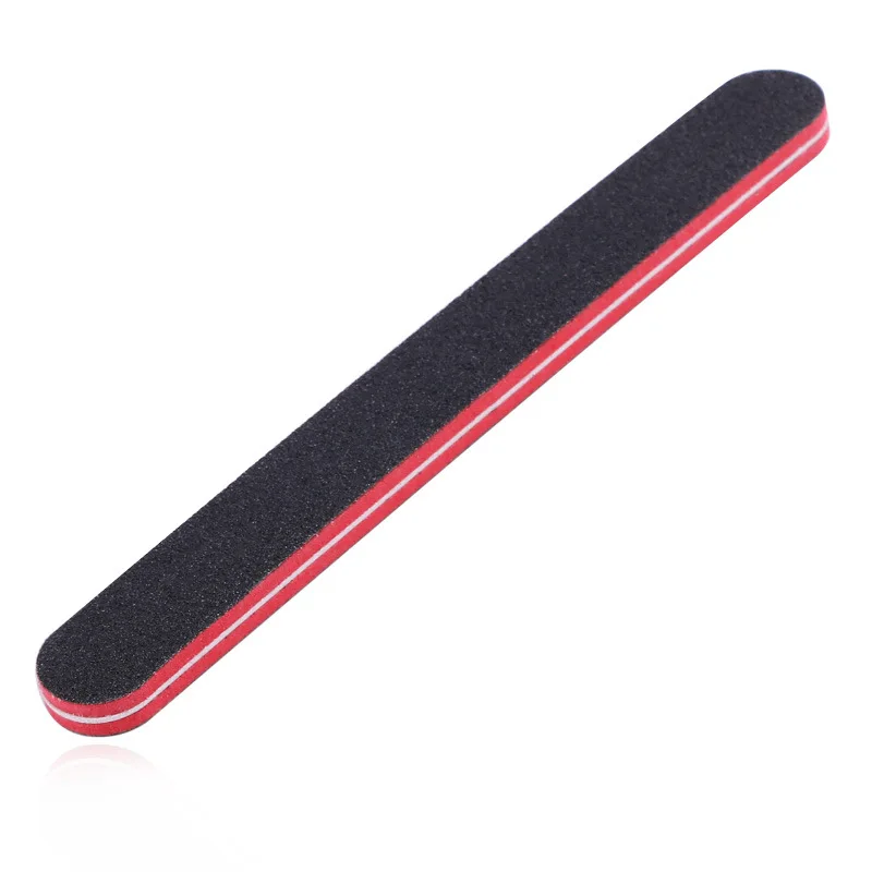 5pcs Nail File Professional Nail Buffer Black Sandpaper Strong Straight Lime Angle 100/180 Buffing Sanding Files