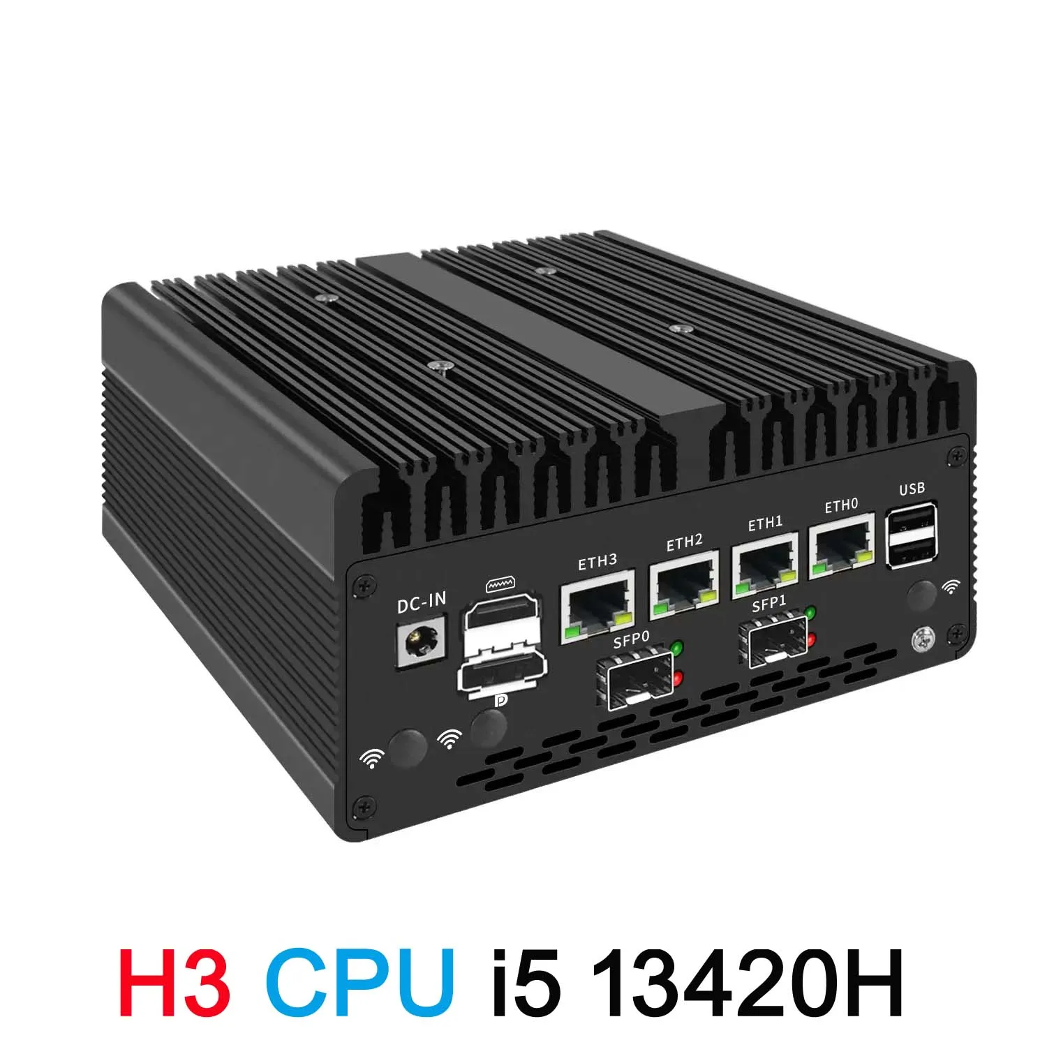 Firewall Mini PC Intel I7 13620H I5 13420H 4*/2*10G SFP+ 4xi226-V 2.5G 2*DDR5 NVMe Industrial Computer Home Server Proxmox