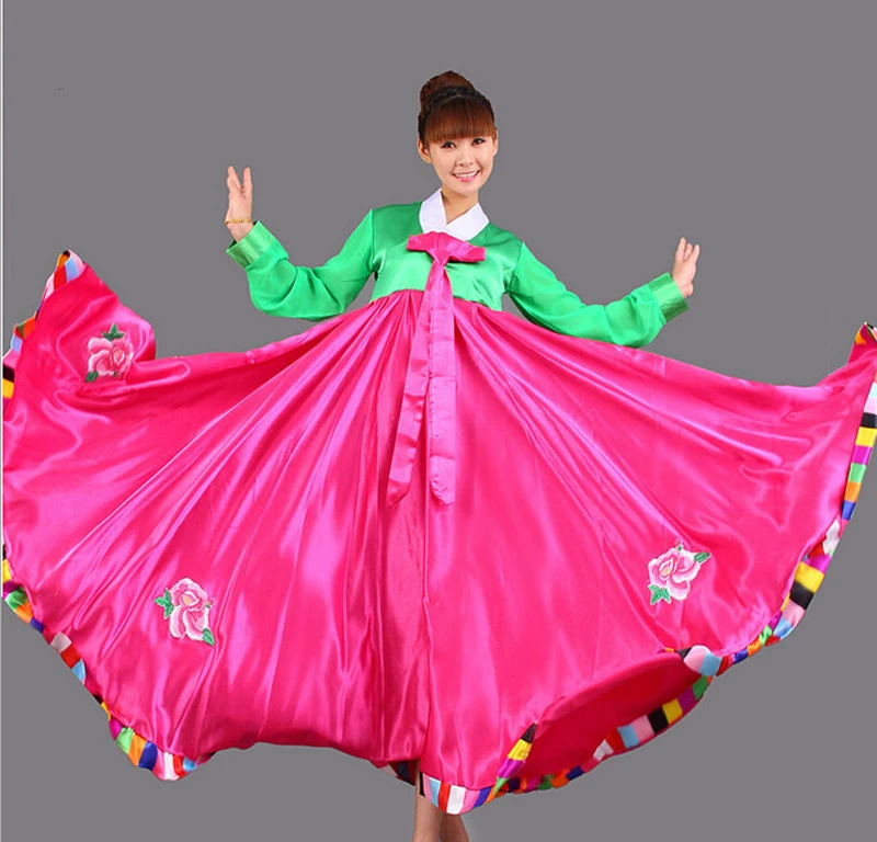 

Korean Costume Danse Russe Hanbok Fashion Show Female Traditional Court Dress Minority Embroidery Clothing Dance