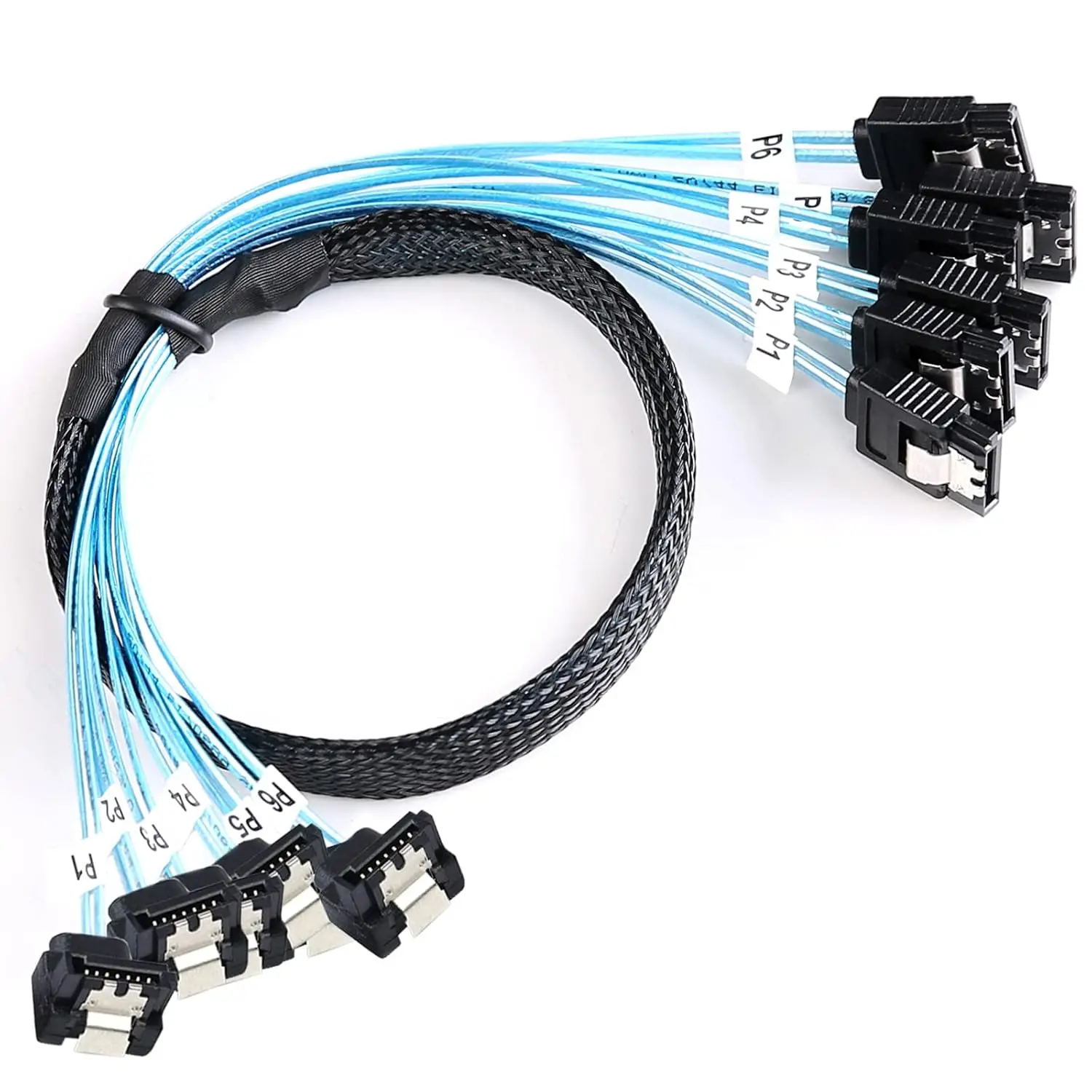 Cable SATA-III de 90 grados, cable SATA de ángulo recto a recto de 6 Gbps para servidor, RAID, SSD, HDD, unidades de CD, DVD, etc.