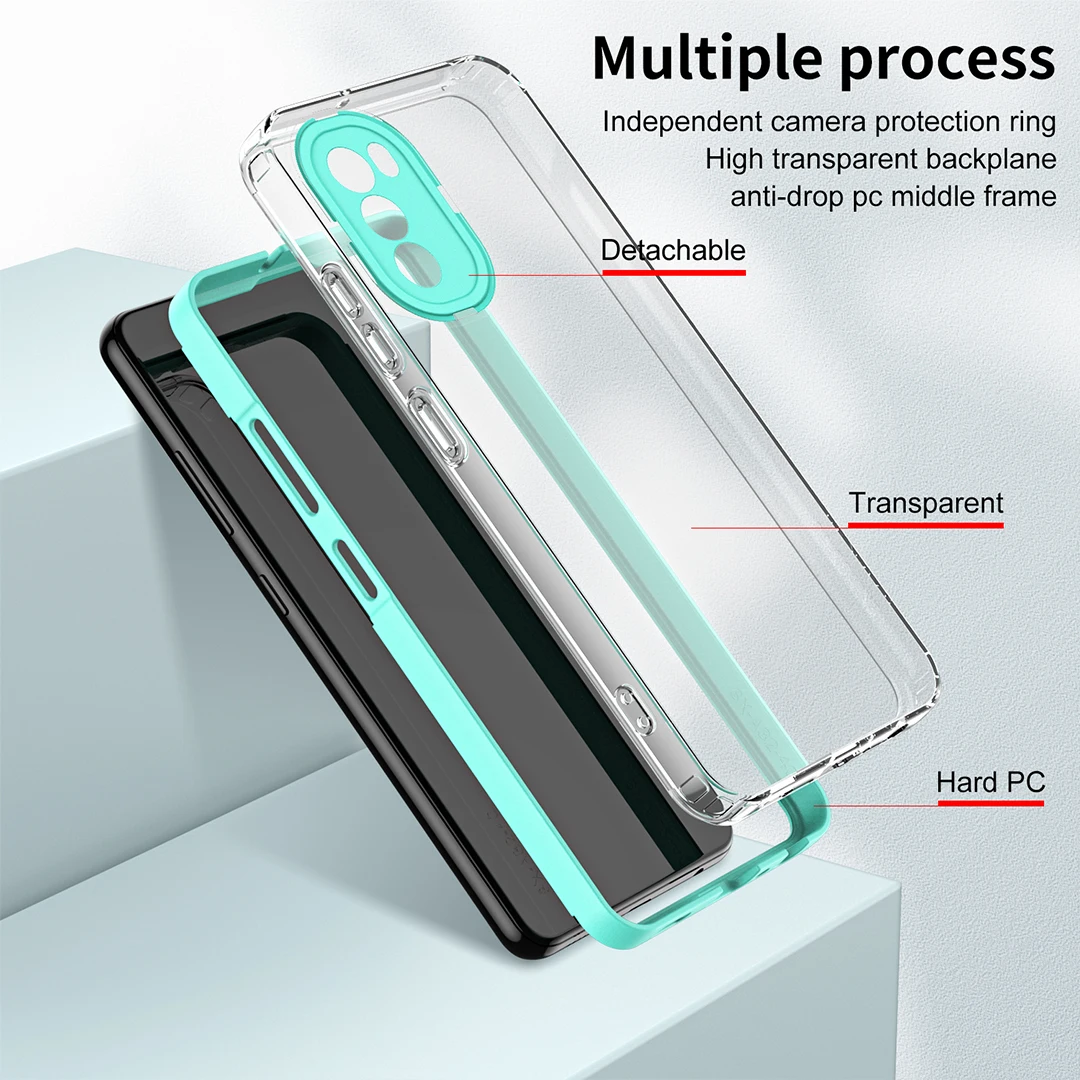 Airbag 360 ° Shockproof Case For Motorola Moto G42 G62 G72 G22 G30 G31 G23 G82 E13 E22 E32 Transparent Three In One Border Cover