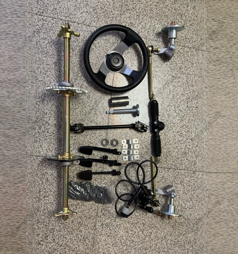 For Modified Four-wheel Electric Motorcycle Parts, Beach Go-kart Steering Wheel, Steering Knuckle Tie Rod Assembly