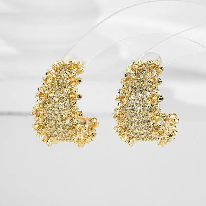 حلق صغير أخضر عتيق من Bilincolor للنساء