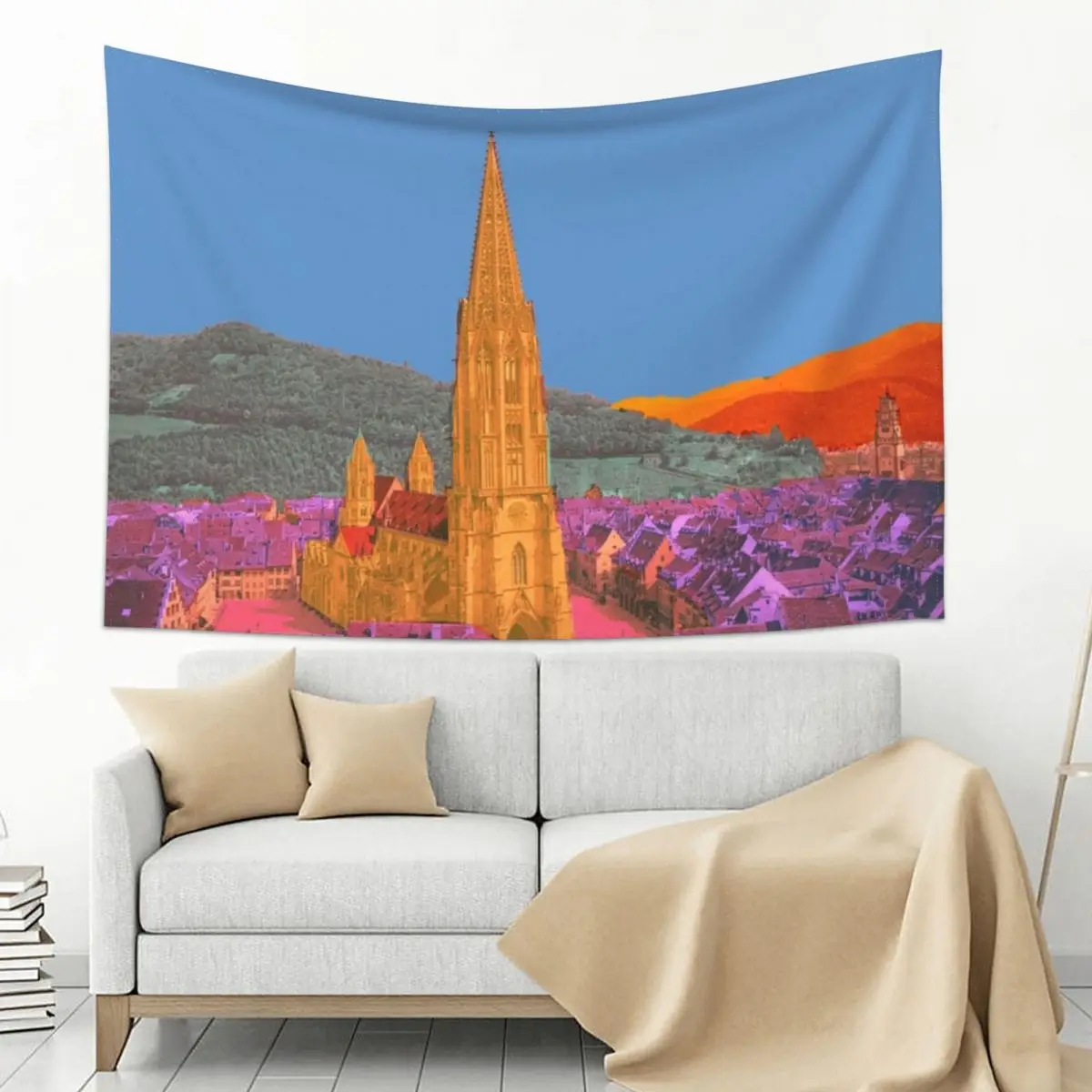 

Freiburg, the Freiburg Minster Tapestry Mushroom Wall Decorations Custom Aesthetic Room Decorations Tapestry
