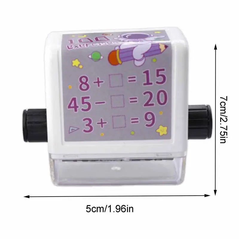 Sello de enseñanza Digital de rodillo, sellos de enseñanza de adición y resta dentro de 100 Teaching Math, preguntas de práctica para preescolar