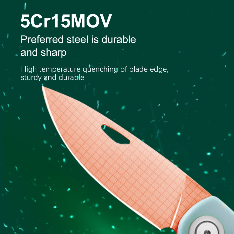 Coltello pieghevole YingQu AP51 5CR15MOV Manico in acciaio inossidabile PP Coltelli da tasca da campeggio all'aperto Utensili manuali per taglio di frutta