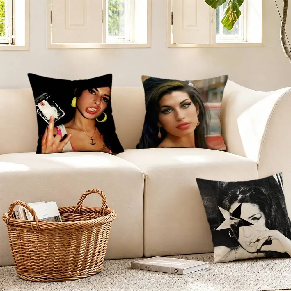 Singer A-Amy Winehouse Pillow Case Cushion Cover Throw Pillow Case For Car Sofa