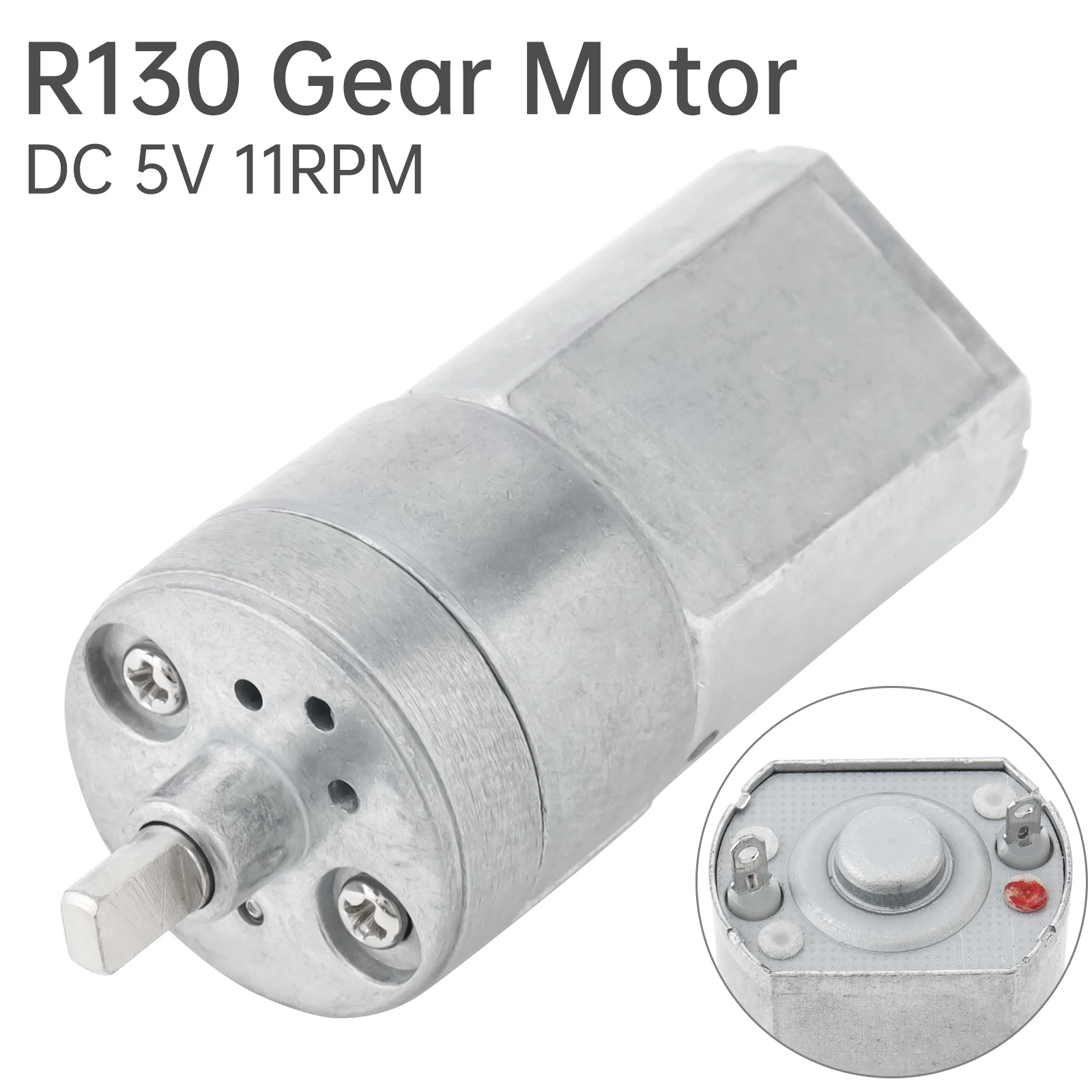 

R130 Gear Motor 5V 11RPM Flat Shaft High Torque DC Motor for Smart Door Lock Vacuum Cleaner Robot Vacuum R130 Gear Motor