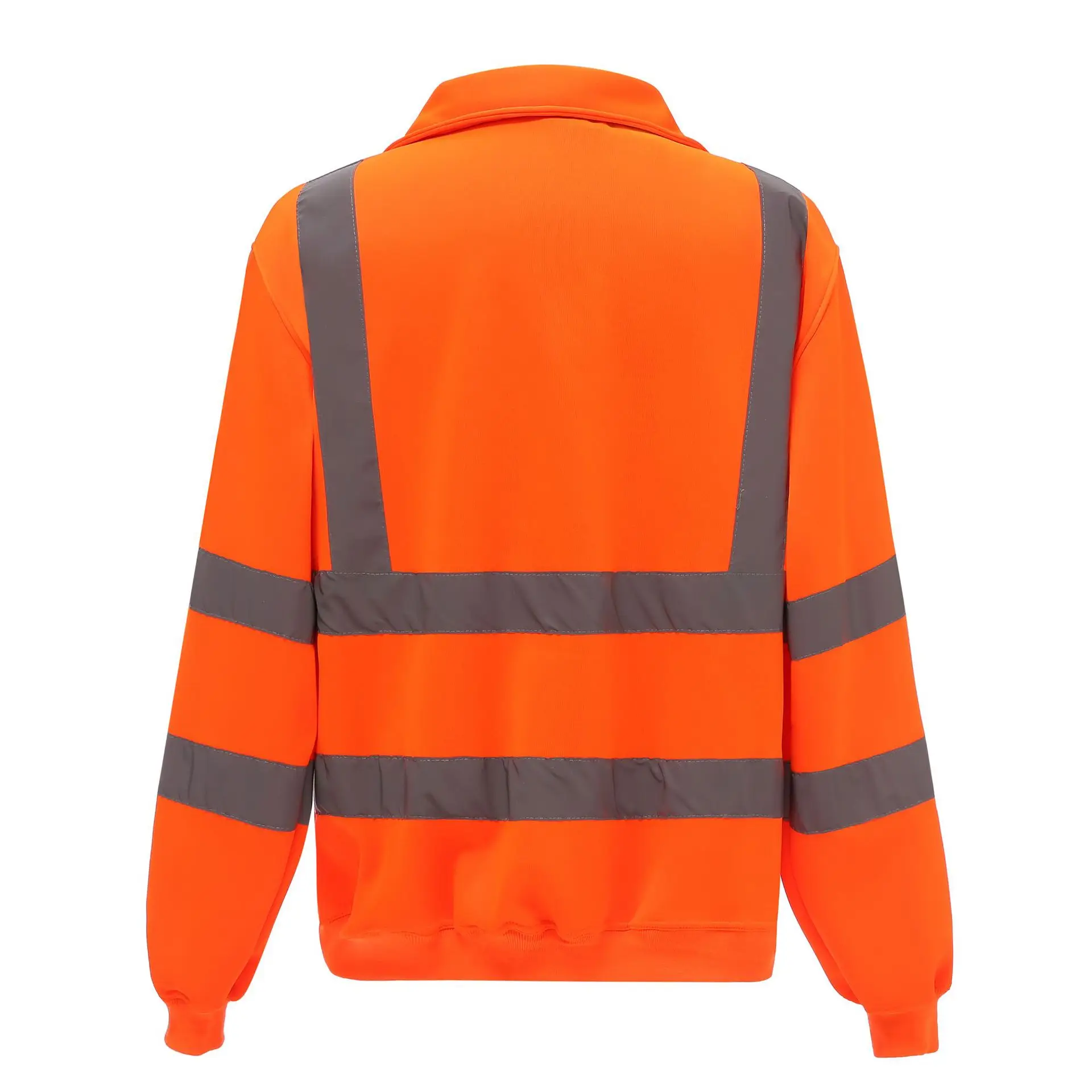 Fleece Hi Vis Workwear Jacket Autumn Warm Up Long Sleeve Outdoor Working Jacket Orange