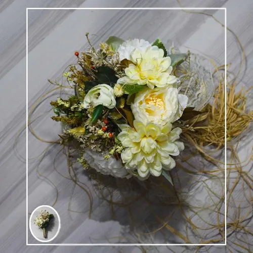 İlterland Groom Boutonniere & Bridal Bouquet Bride Flower