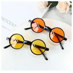 new fashion steampunk round sunglasses women men 2024 High quality trending product red yellow blue rave festival party glasses