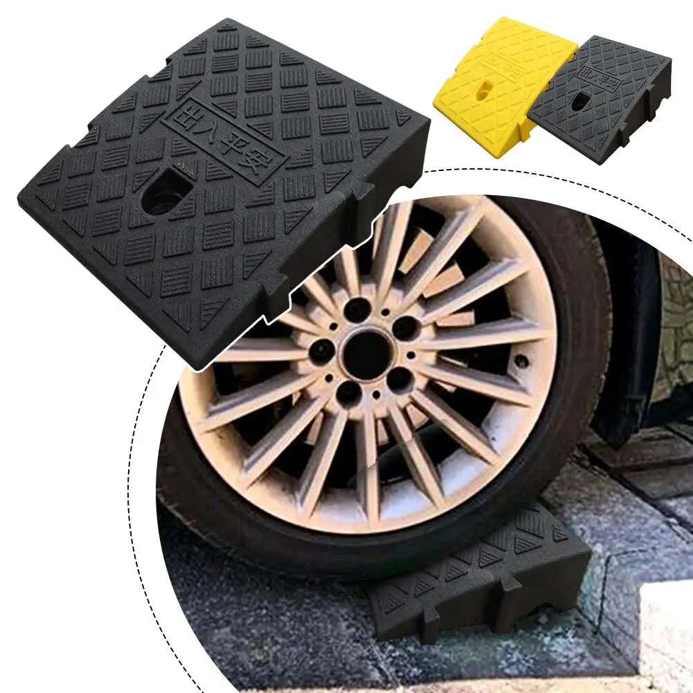 Portable Car Wheel Ramps7/11/13cm Height Heavy Duty Anti-Slip Threshold Ramp Kit Driveway Wheel Chock for Car Truck Trailer Bike