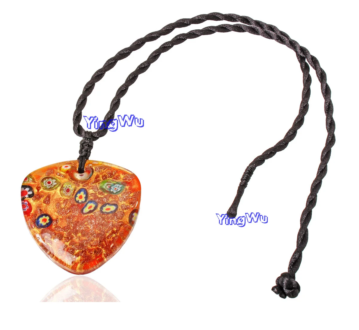 Wholesale 6pcs Murano Lampwork Glass Heart Flower Pendant Beauty Necklaces For Women\'s Gift