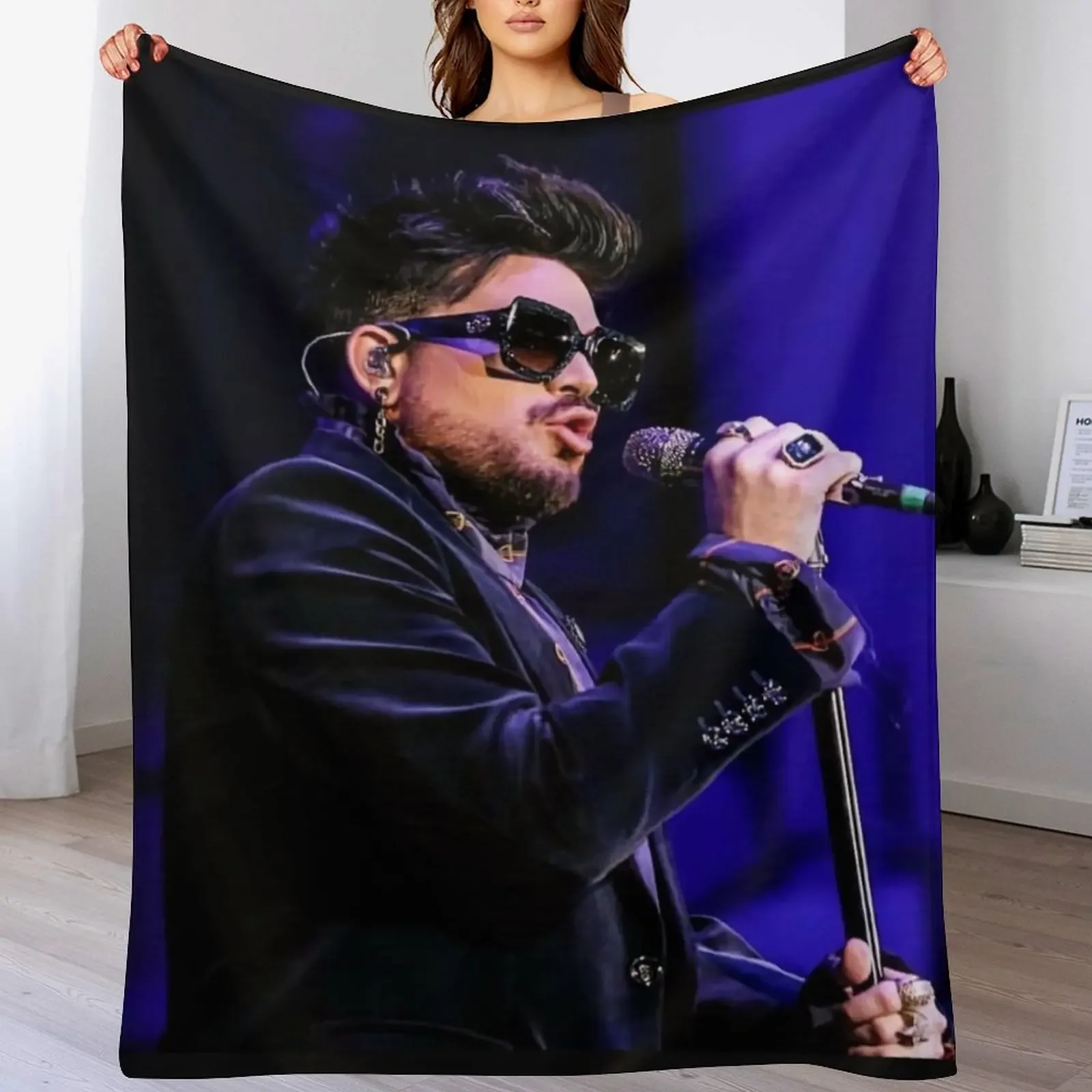 

adam lambert rebon Throw Blanket cosplay anime warm winter Picnic Personalized Gift Blankets