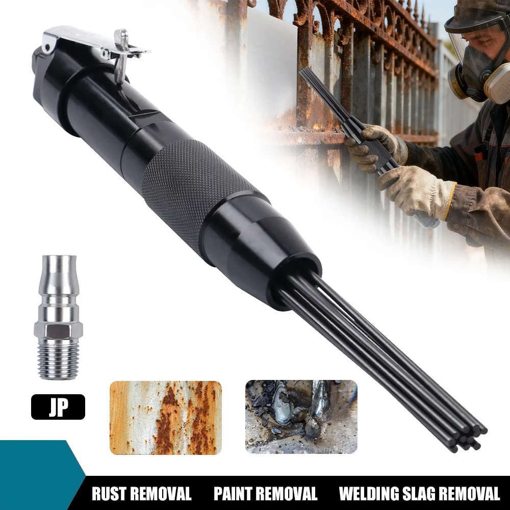 Pneumatic Rust Remover Gun 12-Pin Alloy Rust Removal Needle Powerful Impact, Efficient For Rusted Surfaces And Weld Slag Removal