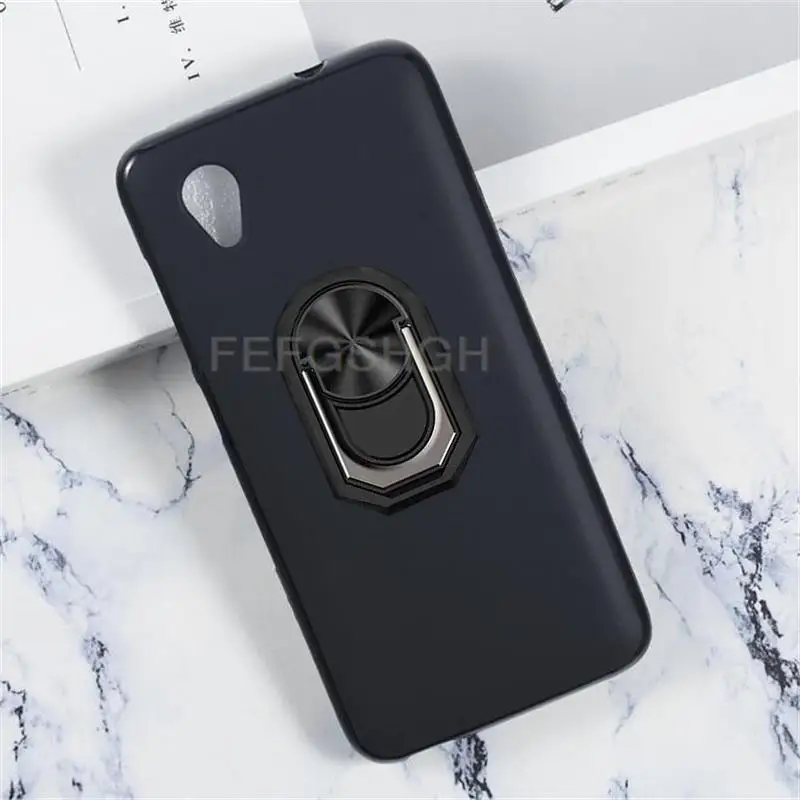 For Alcatel 1 5033D 5033 5033A 5033Y 5033X 5.0 inch Back Finger Ring Soft TPU Silicone Case For Alcatel 1 2020 2021 Phone Cover