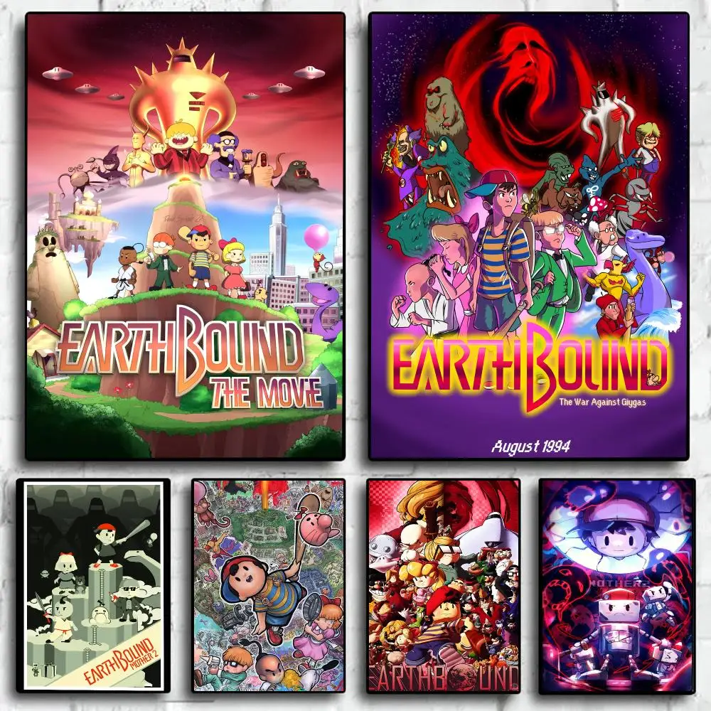 Adventure Game E-EarthBound 2 Poster Trendy Wall Art Aesthetic Room Decor Print Living Room Bedroom Home Decoration
