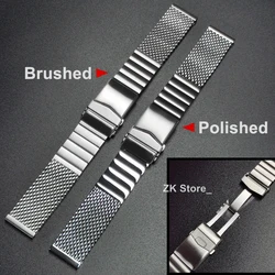 Luxury Solid Stainless Steel Watch Strap 20mm 22mm for Seiko Watch Secure Clasp Replacement Bracelet Quick Release Wristband