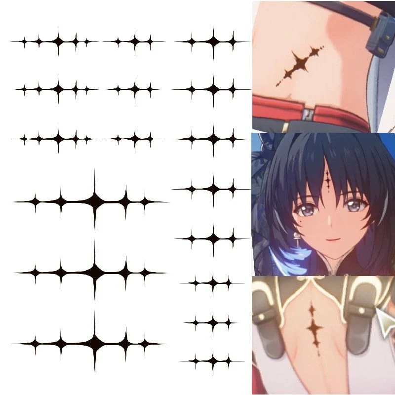 

Игра Wuthering Waves Rover Косплей Татуировка Наклейка Водонепроницаемые Временные Взрослые Аксессуары Унисекс Костюм Опора Орнамент Украшение