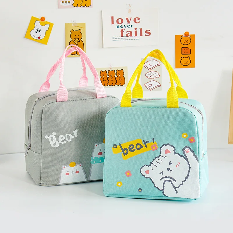 Nowa izolowana torba dla zwierząt Torba na lunch Przenośna torba na lunch Ręka w dłoni do przenoszenia Torba bento z kreskówek Ekskluzywna transgraniczna